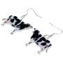 NEWEI Acrylic Anime Dairy Cattle Cow Earrings Drop Dangle Farm Animal Jewelry For Women Girl Gift Charm
