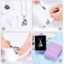 mingkejw Double Heart Cremation Urn Necklace Pendant Funnel Fill Kit Keepsake Memorial Ashes