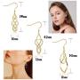 LOYALLOOK 4 Pairs Women Celtic Knot Dangle Earrings Fashion Filigree Teardrop Drop Earring Set,Teardrop Back Earrings Hoop Earrings for Party, Meeting, Dating, Wedding, Daily Wear