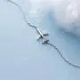 Crystal Airplane Bracelet for Women Girls Sterling Silver Cute Delicate Fly Plane Adjustable Charm Link Bracelets Airline Jewelry Christmas Gifts Souvenir for Best Friend freedom Lover Wanderlust