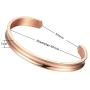 Zuo Bao Stainless Steel Bracelet Grooved Cuff Bangle for Women Girls