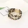 Jstyle 3Pcs Leopard Jewelry Set for Women Long Chain Necklace Leather Multilayer Cuff Bracelets Drop Dangle Earrings Fashion Statement Jewelry