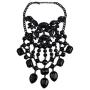NABROJ Black Statement Necklace for Women Gothic Costume Novelty Fashion Drag Queen Jewelry with Gift Box 1 Pc