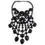 NABROJ Black Statement Necklace for Women Gothic Costume Novelty Fashion Drag Queen Jewelry with Gift Box 1 Pc