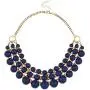 Lux Accessories Multi Row Beaded Bib Statement Chain Necklace Lux Accessories Multi Row Beaded Bib Statement Chain Necklace