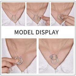 POPLYKE Ring Holder Necklace 925 Sterling Silver Ring Keeper Pendant Jewelry Gifts for Women