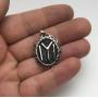 argunjewellery Turkish Jewelry Oval Kayi IYI Ertugrul Motif 925K Sterling Silver Unisex Pendant