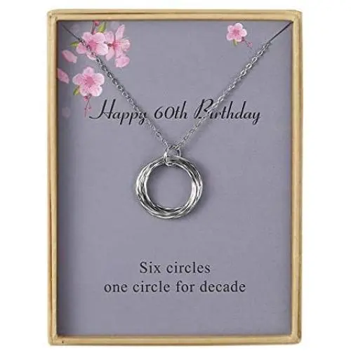 Birthday Gift for Women Circles Pendant Necklace Happy Birthday Gifts Necklace 13th 16th 18th 21st 30th 40th 50th 60th 70th 80th Birthday Gift for Women Circles Pendant Necklace Happy Birthday Gifts Necklace 13th 16th 18th 21st 30th 40th 50th 60th 70th 80th