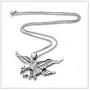 Mgutillart Punk Rock Stainless Steel Winged Eagle Pendant Necklace Mgutillart Punk Rock Stainless Steel Winged Eagle Pendant Necklace