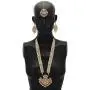 Jwellmart Womens Diva Collection White Kundan Stone Faux Pearl Rani Haar Necklace Earrings Set Jwellmart Womens Diva Collection White Kundan Stone Faux Pearl Rani Haar Necklace Earrings Set