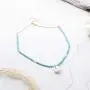 Jovono Bohemian Necklace with Turquoise Beads and Shell Pendant for Birthday Friendship Jewelry Mothers Day Gift (Gold) Jovono Bohemian Necklace with Turquoise Beads and Shell Pendant for Birthday Friendship Jewelry Mothers Day Gift (Gold)