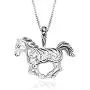 925 Sterling Silver Filigree Horse Pendant Necklace, 18'' 925 Sterling Silver Filigree Horse Pendant Necklace, 18''