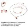 Cupimatch Butterfly Bracelet Ring Earrings Necklace Set, 18k Rose Gold Plated love Jewelry Gift Set for Women Girls