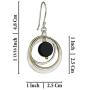 Stera Jewelry 925 Sterling Silver & Gold-Filled Multi Hoops Turquoise or Black Onyx Dangle Earrings