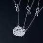 3 Sister Necklace Matching Heart Y Necklace Big Sis Mid Sis Lil Sis Jewelry Gift for Sisters(3 sis YNL)