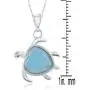 Nautical Turtle Caribbean Natural Larimar Gemstone Heart-Shaped Sterling Silver Pendant 18’’ Necklace Jewelry for Women or Teens Nautical Turtle Caribbean Natural Larimar Gemstone Heart-Shaped Sterling Silver Pendant 18’’ Necklace Jewelry for Women or Teens