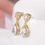 EVER FAITH Womens Cubic Zirconia Bridal Jewelry Teardrop Dangle Earrings for Women or Brides