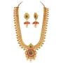 Crunchy Fashion Bollywood Style Gold Plated Traditional Indian Jewelry Necklace Set with Earrings & Tika for Women/Girls