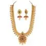 Crunchy Fashion Bollywood Style Gold Plated Traditional Indian Jewelry Necklace Set with Earrings & Tika for Women/Girls Crunchy Fashion Bollywood Style Gold Plated Traditional Indian Jewelry Necklace Set with Earrings & Tika for Women/Girls