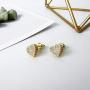 Small CZ Stud Earrings for Women Girls Men Hypoallergenic Screw Back Earrings Stainless Steel 18k Gold Plated Jewelry Packed in Dainty Box