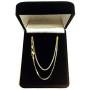 14k Yellow Solid Gold Mirror Box Chain Necklace, 1.2mm