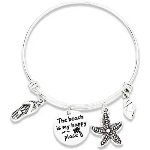 Kivosliviz Beach Bracelet My Happy Place Bracelet Bangle Beach Theme Gifts for Beach Lovers Beach Jewelry Ocean Bracelets Life Better Beach Bracelet for Beach Lover Kivosliviz Beach Bracelet My Happy Place Bracelet Bangle Beach Theme Gifts for Beach Lovers Beach Jewelry Ocean Bracelets Life Better Beach Bracelet for Beach Lover