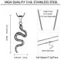 Snake Necklace Men 316L Stainless Steel Animal Snake Pendant Hip-hop 18K Gold/Black Gun Plated Punk Gothic Jewelry SP0014 Snake Necklace Men 316L Stainless Steel Animal Snake Pendant Hip-hop 18K Gold/Black Gun Plated Punk Gothic Jewelry SP0014