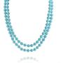 Bling Jewelry Endless Layering Long Strand Boho Fashion Compressed Turquoise Beads Necklace for Women for Teen