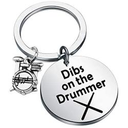 CENWA LBSBO Drummer Gift Drum Kit Gifts Dibs On The Drummer Musician Keychain Percussion Jewelry Drum Player Band Gifts