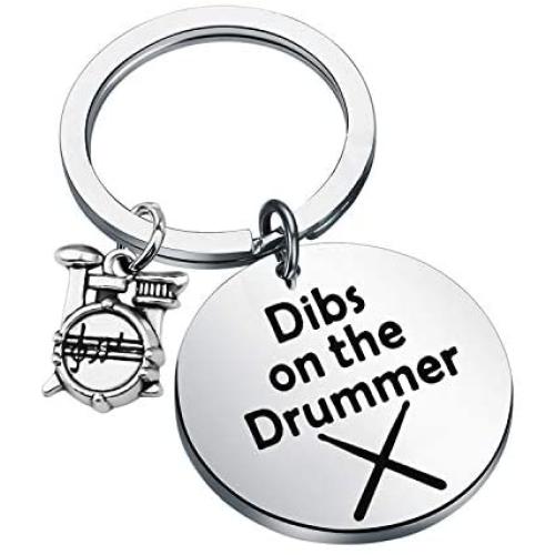 CENWA LBSBO Drummer Gift Drum Kit Gifts Dibs On The Drummer Musician Keychain Percussion Jewelry Drum Player Band Gifts