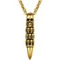 Skull Bullet Necklace/Skull Feather Necklace/Skull Necklace, Stainless Steel Gothic Punk Statement Jewelry for Men/Women, Come Gift Box