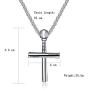 FANCIME Mens Religious Large Baseball Crucifix Cross Necklace Long Couple Lovers Pendant Yellow/White Gold Plated Christian Jewelry Gift for Mens Boys Woman Teen Girls,53/32/13mm