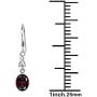 Red Garnet 4.43 Ct Oval 925 Sterling Silver Dangle Earrings Christmas Gifts For Women By Orchid Jewelry