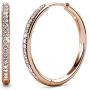 St.Claire Earrings for Women 18K Gold Plated Hoop Swarovski Crystal Drop Dangle Earrings Best Silver Hoops for Women Sparkle Round Hoops for Ladies Hoop Earrings, Lightweight