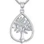 Tree of Life Necklace Sterling Silver, Teardrop Family Tree Pendant Charm with 18 Inch Chain, Celtic Knot Tree of Life Jewelry Necklace for Women,Birthday Gifts for Mom with Fine Jewelry Gift Box Tree of Life Necklace Sterling Silver, Teardrop Family Tree Pendant Charm with 18 Inch Chain, Celtic Knot Tree of Life Jewelry Necklace for Women,Birthday Gifts for Mom with Fine Jewelry Gift Box