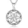 CELESTIA Sterling Silver Necklace for Women, Good Luck Irish Celtic Knot Pendant Necklace Jewelry Birthday Spirit Gifts for Her - 18 Inch Chain