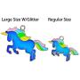 Fun Jewels Fairy Tale Cute Unicorn Pendant Color Change Chunky Mood Necklace with Glitter Gift for Girls