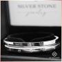 Silver Stone Jewelry Eternity his and her Matching Bracelets for Couples Our Love is Eternal Set of 2 Inspirational Long Distance Relationship Bracelets Stainless Steel Cuffs Couple Bracelets