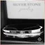 Silver Stone Jewelry Eternity his and her Matching Bracelets for Couples Our Love is Eternal Set of 2 Inspirational Long Distance Relationship Bracelets Stainless Steel Cuffs Couple Bracelets
