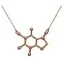 Silver Phantom Jewelry Caffeine Molecule Necklace in 925 Sterling Silver