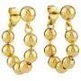 East Hill Jewelry Ball Chain Dangle Earrings 12k Gold Plated for Women, Length 2''