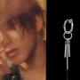 Mshion Bangtan Boys BTS JIMIN SUGA Silver Stud Clip Earrings for Women Men 1 Pair