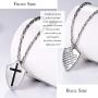 Put On The Full Armor of God Shield Necklace,Stainless Steel Cross Shield Necklace,Ephesians 6:10/Isaiah 54:17/Joshua 1:9b Jewelry for Men Women (with Gift Box)
