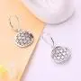 JO WISDOM 925 Sterling Silver Flower of Life Drop&Dangle Leverback Earrings JO WISDOM 925 Sterling Silver Flower of Life Drop&Dangle Leverback Earrings