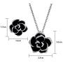 Yoursfs Flower Jewelry Set 18K Rose GP Sexy Flower Lacing with Rhinestones Clip Earrings&Necklace Ladies Jewelry Set