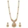 Tarinika Binal Antique Gold-Plated Indian Jewelry Set with Long Necklace and Earrings - White Red Green Tarinika Binal Antique Gold-Plated Indian Jewelry Set with Long Necklace and Earrings - White Red Green