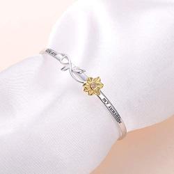 S925 Sterling Silver Sunflower with CZ Pendant Necklace or Ring Earrings Bracelet Jewelry for Women 18''