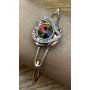 My Prime Gifts Snap Jewelry Rose Gold Double Heart Rainbow Rhinestone fits 18-20mm Standard Ginger Style Charms Accessories