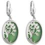 Tree of Life Irish Earrings Dangle Rhodium Plated Made in Ireland
