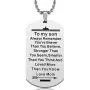 Lcbulu Son Necklace Gifts from Mom - to My Son Dog Tag Inspirational Necklace for Son, Mother to Son Necklace, Son Gifts from Mother